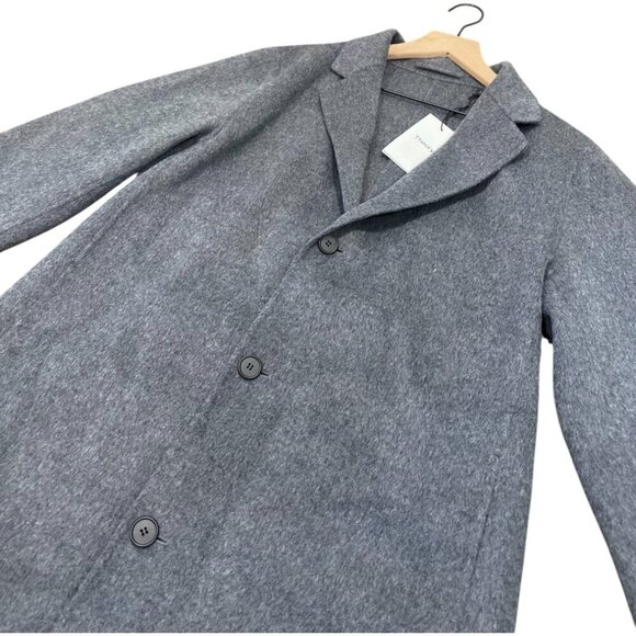 NWT THEORY Wool Cashmere Long Coat Delancey Double Faced Tailored Grey Winter - Picture 6 of 16